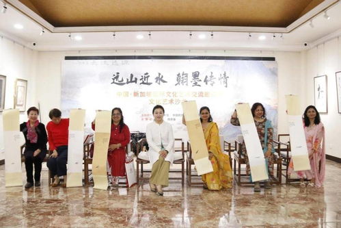 遠(yuǎn)山近水 翰墨傳情 中新國(guó)際文化藝術(shù)沙龍?jiān)诰┏晒εe辦